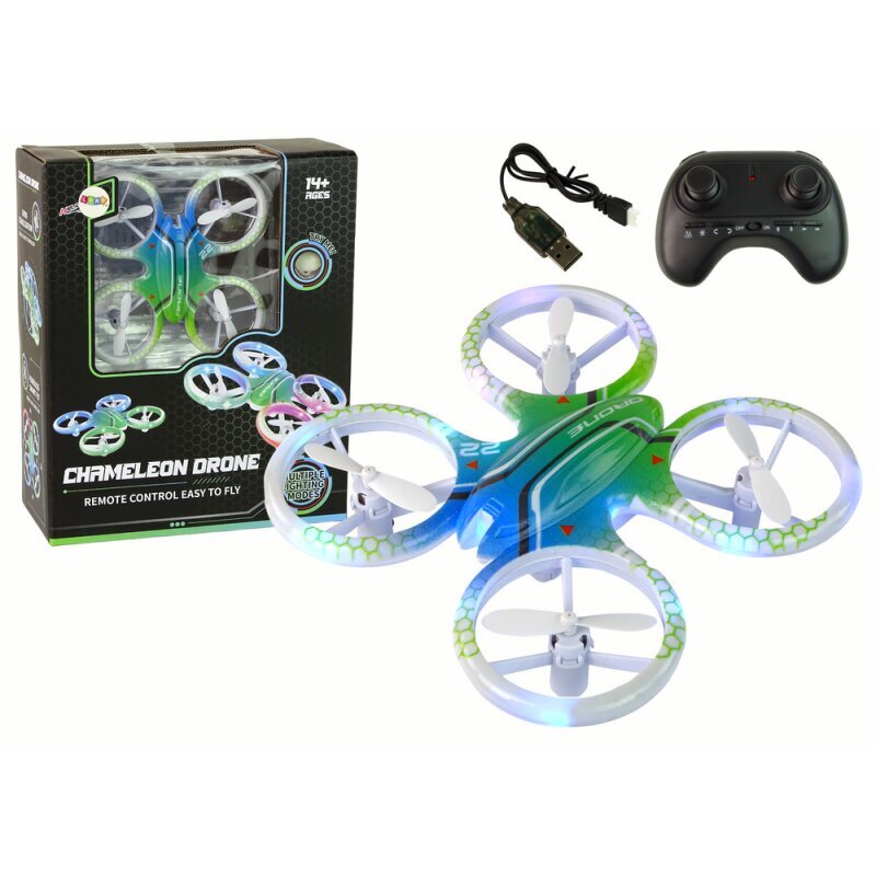 Nuotoliniu būdu valdomas dronas Spalvoti žibintai Lean Toys цена и информация | Žaislai berniukams | pigu.lt