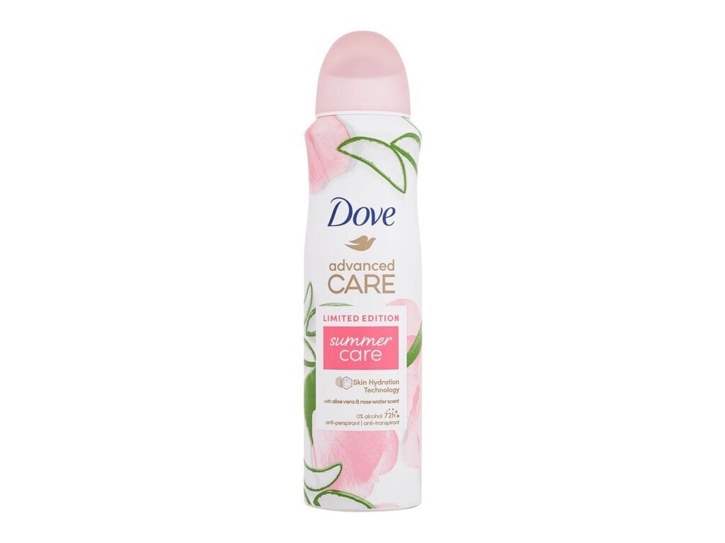 Purškiamas antiperspirantas Dove Advanced Summer Care moterims, 150 ml цена и информация | Parfumuota kosmetika moterims | pigu.lt