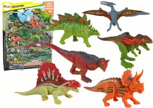 Dinozaurų figūrėlių rinkinys Lean Toys, 6 vnt. kaina ir informacija | Žaislai berniukams | pigu.lt