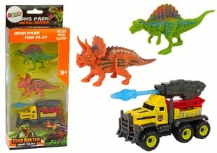 Sunkvežimio ir dinozaurų figurėlių rinkinys, geltonas kaina ir informacija | Žaislai berniukams | pigu.lt