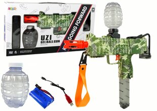 Игрушечный пулемет UZI с водяными пулями, зеленый камуфляж цена и информация | Игрушки для мальчиков | pigu.lt