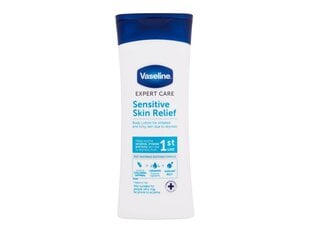 Drėkinamasis kūno losjonas sausai ir niežtinčiai odai Vaseline Intensive Care Sensitive Skin Relief, unisex, 400 ml цена и информация | Кремы, лосьоны для тела | pigu.lt