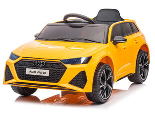 Vienvietis elektromobilis vaikams Audi RS 6, geltonas kaina ir informacija | Elektromobiliai vaikams | pigu.lt