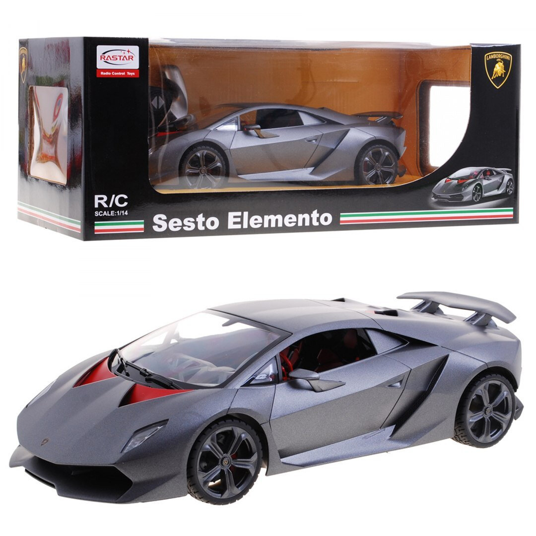 Автомобиль на дистанционном управлении Lamborghini Sesto Elemento, 1:14,  серебристый цена | pigu.lt