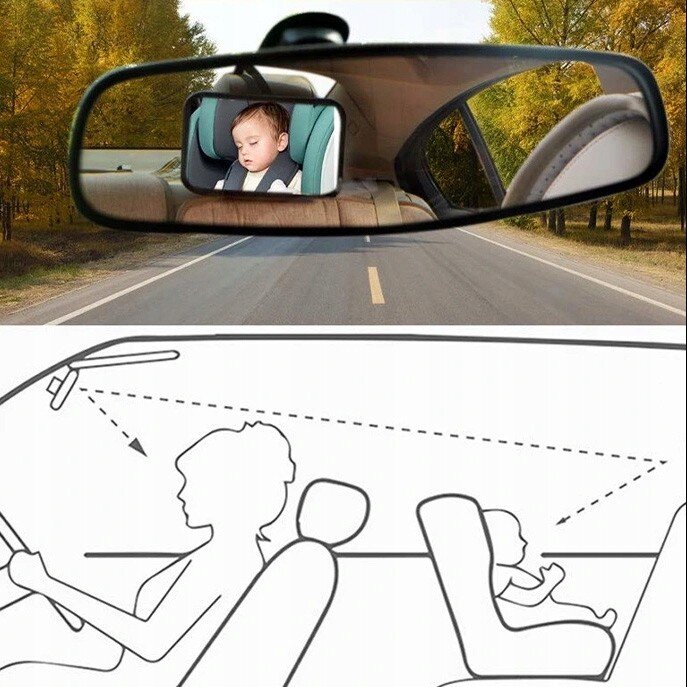 Kūdikio stebėjimo automobilyje veidrodėlis цена и информация | Autokėdučių priedai | pigu.lt