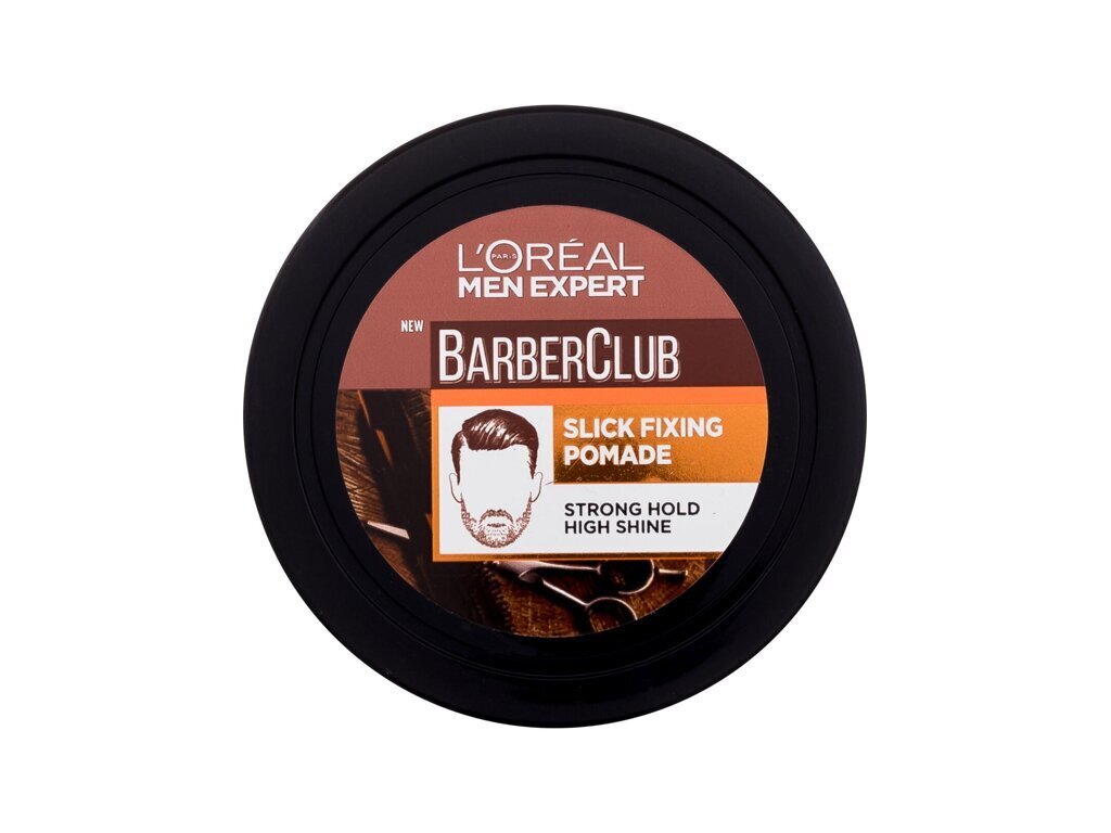 Plaukų pomada L'Oréal Paris Men Expert Barber Club Slicked Hair Wax vyrams, 75 ml kaina ir informacija | Plaukų formavimo priemonės | pigu.lt