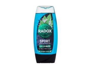 Dušo želė Radox Sport Mint And Sea Salt vyrams, 225 ml цена и информация | Масла, гели для душа | pigu.lt