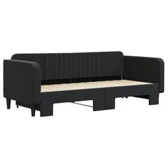 Sofa-lova vidaXL, 90x200 cm, juoda kaina ir informacija | Lovos | pigu.lt