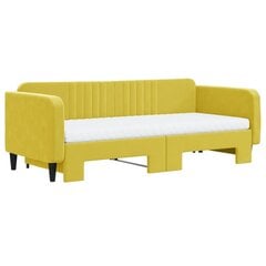 Sofa-lova vidaXL, 90x200 cm, geltona kaina ir informacija | Lovos | pigu.lt