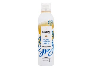 Stiprios fiksacijos plaukų lakas Pantene PRO-V Ultra Strong Hold, moterims, 250 ml kaina ir informacija | Plaukų formavimo priemonės | pigu.lt