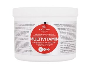 Energizuojamoji plaukų kaukė Kallos Cosmetics Multivitamin moterims, 500 ml kaina ir informacija | Priemonės plaukų stiprinimui | pigu.lt