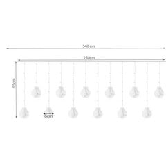 Новогодние шары для штор 108 LED, теплый белый цена и информация | Гирлянды | pigu.lt
