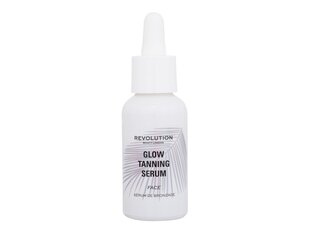 Apsauginis veido kremas Makeup Revolution London Glow Tanning Serum SPF30, 30 ml цена и информация | Кремы от загара | pigu.lt