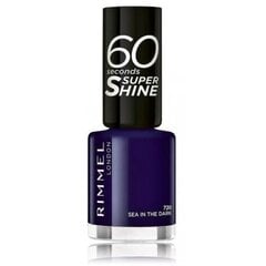 Nagų lakas Rimmel 60 Seconds Super Shine Nail Polish, 720 Sea In The Dark, 8 ml kaina ir informacija | Nagų lakai, stiprintojai | pigu.lt