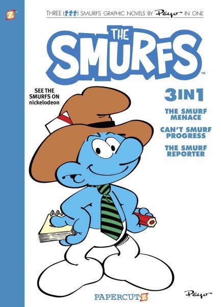 Smurfs 3-in-1 Vol. 8: Collecting 'The Smurf Menace,' 'Can't Smurf Progress,' and 'The Smurf Reporter' kaina ir informacija | Knygos paaugliams ir jaunimui | pigu.lt