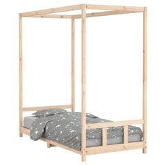 Vaikiškas lovos rėmas vidaXL, 90x190 cm, rudas kaina ir informacija | Vaikiškos lovos | pigu.lt