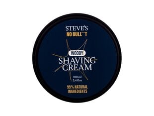 Крем для бритья Steve&#39;s No Bull***t Woody Shaving Cream, 100 мл цена и информация | Косметика и средства для бритья | pigu.lt
