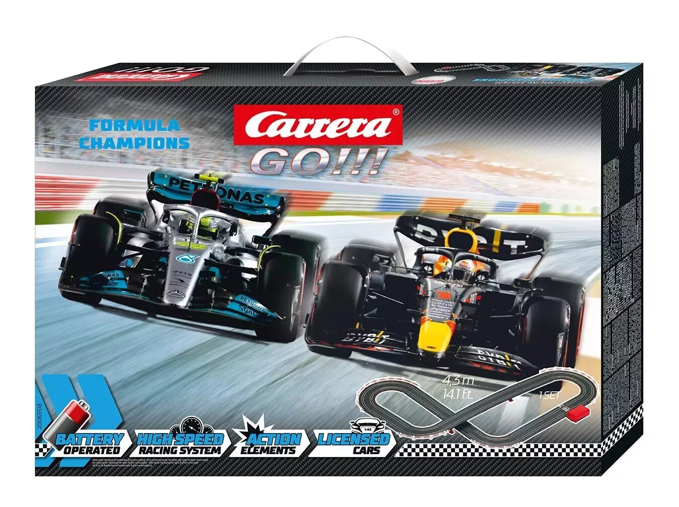 Carrera Formula Champions 4.3m 20063518 цена | pigu.lt