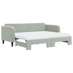 Sofa-lova vidaXL, 90x200 cm, pilka kaina ir informacija | Lovos | pigu.lt