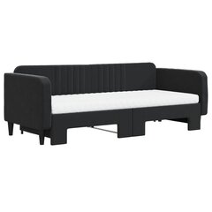 Sofa-lova vidaXL, 90x200 cm, juoda kaina ir informacija | Lovos | pigu.lt