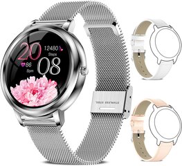 Женские умные часы EBUYFIRE, водонепроницаемые IP67,  трекер активности, пульсометр, секундомер, монитор сна, шагомер, 15 спортивных режимов,  Android iOS, серебристые цена и информация | Смарт-часы (smartwatch) | pigu.lt