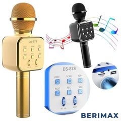 Mikrofonas su efektais Berimax DS878 BRM 0508021YL, auksinis kaina ir informacija | Lavinamieji žaislai | pigu.lt