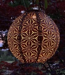 Садовый светильник с солнечной батареей Lumiz Round20 Sashiko Copper цена и информация | Уличные светильники | pigu.lt