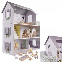 Medinis lėlių namelis su priedais ir baldais цена и информация | Игрушки для девочек | pigu.lt