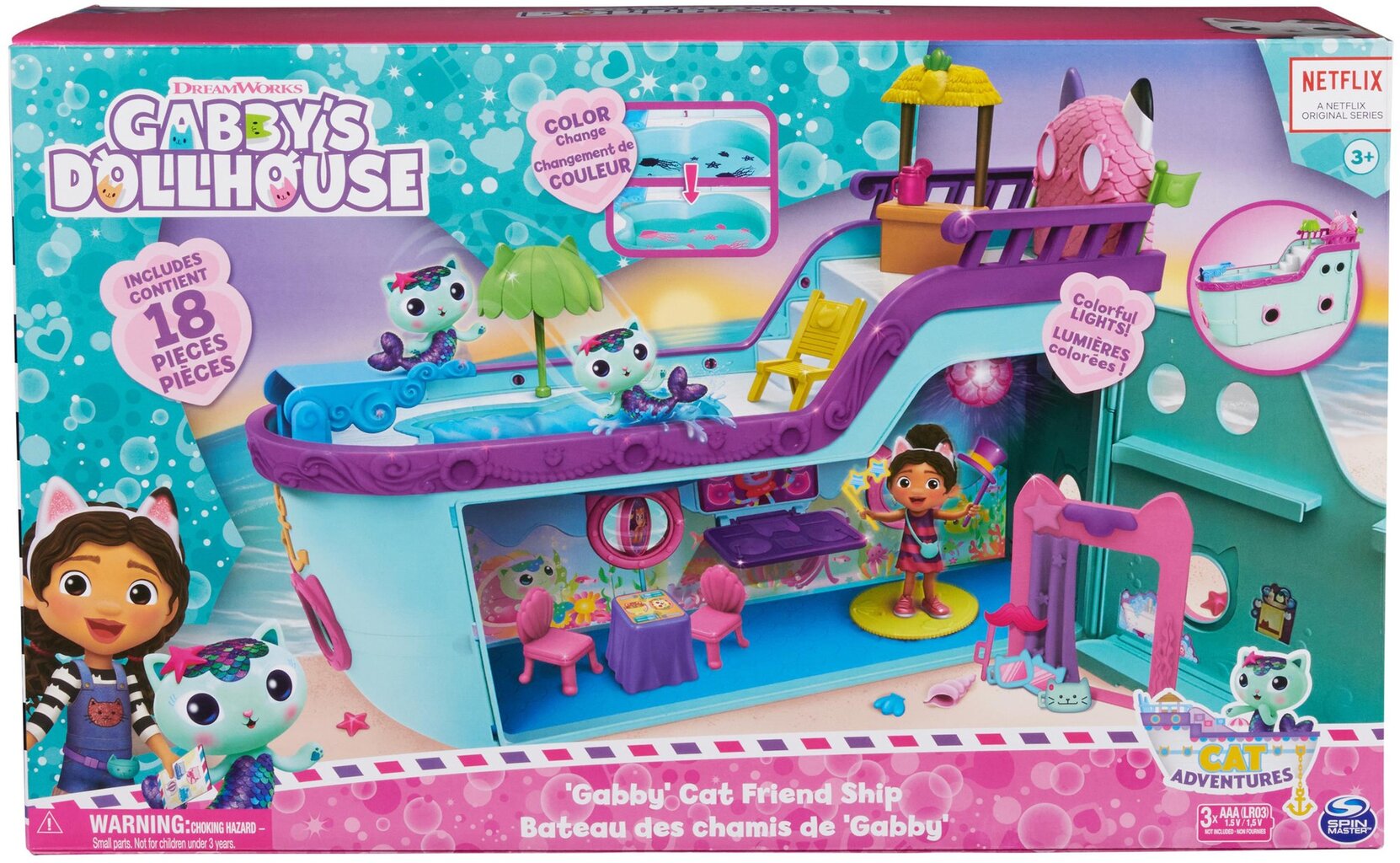 Rinkinys Gabi's Cat's Dollhouse Mermaid Ship цена и информация | Žaislai mergaitėms | pigu.lt