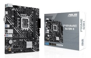 Asus Prime H610M-K kaina ir informacija | Pagrindinės plokštės | pigu.lt