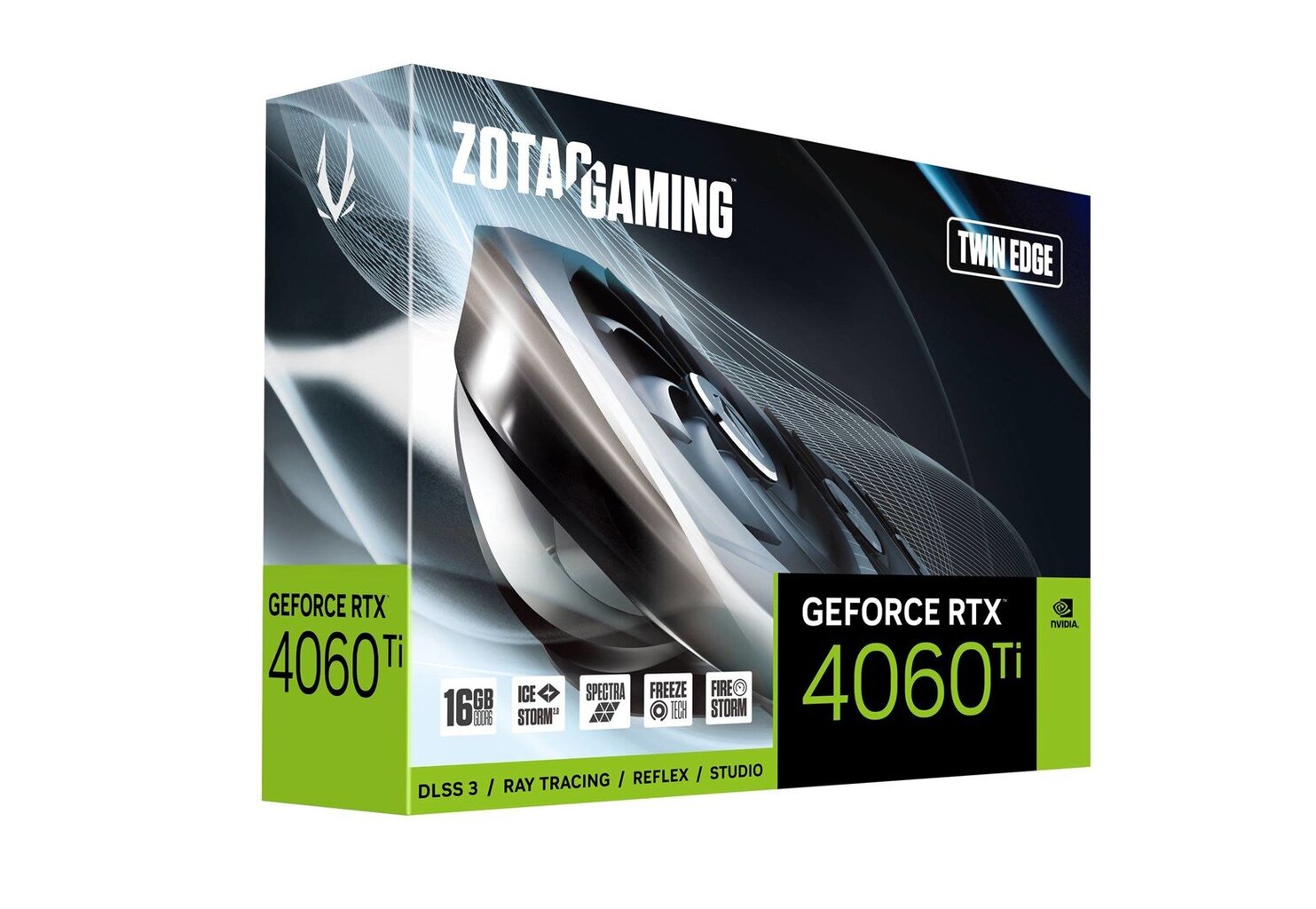 Zotac Gaming GeForce RTX 4060 Ti Twin Edge (ZT-D40620E-10M) kaina ir informacija | Vaizdo plokštės (GPU) | pigu.lt