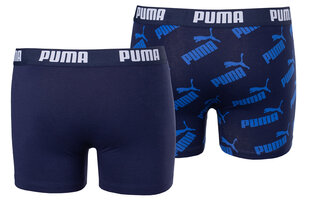 Trumpikės berniukams Puma Basic Boxer 2P 935526 02, mėlynos цена и информация | Нижнее белье для мальчиков | pigu.lt