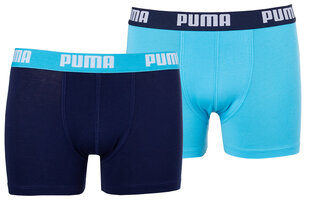 Trumpikės berniukams Puma Basic Boxer 2P 935454 05, mėlynos цена и информация | Нижнее белье для мальчиков | pigu.lt