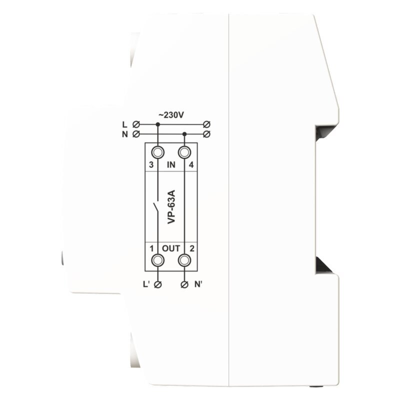 Įtampos relė DigiTOP VP-63G3R 1 vnt. kaina ir informacija | Elektros jungikliai, rozetės | pigu.lt