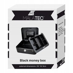 Metalinė dėžutė pinigams Malatec 822, 20x16x9 cm kaina ir informacija | Seifai | pigu.lt