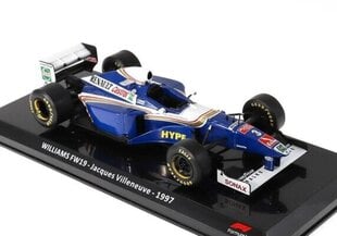 Kolekcinis modeliukas Williams Fw19 - Jacques Villeneuve - 1997 World Champion Hachette 1:24 For036 kaina ir informacija | Kolekciniai modeliukai | pigu.lt