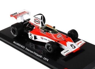 Kolekcinis modeliukas Mclaren M23 - Emerson Fittipaldi - 1974 World Champion Hachette 1:24 For020 kaina ir informacija | Kolekciniai modeliukai | pigu.lt