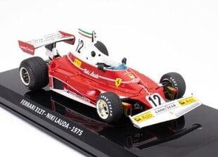 Kolekcinis modeliukas Ferrari 312t - Niki Lauda - 1975 World Champion Hachette 1:24 For030 kaina ir informacija | Kolekciniai modeliukai | pigu.lt
