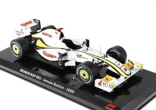 Kolekcinis modeliukas Brawn Gp 01 - Jenson Button - 2009 World Champion Hachette 1:24 For034 kaina ir informacija | Kolekciniai modeliukai | pigu.lt