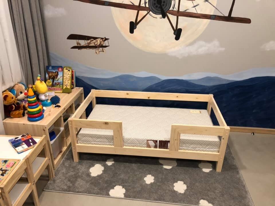 Vaikiška lova SofiHouse R36, 180x80 cm, ruda kaina ir informacija | Vaikiškos lovos | pigu.lt