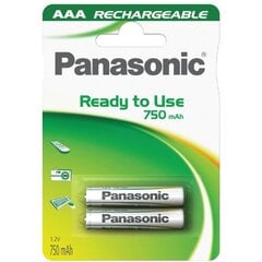 Panasonic NiMH AAA P03-Size S elementai, 2 vnt kaina ir informacija | Elementai | pigu.lt