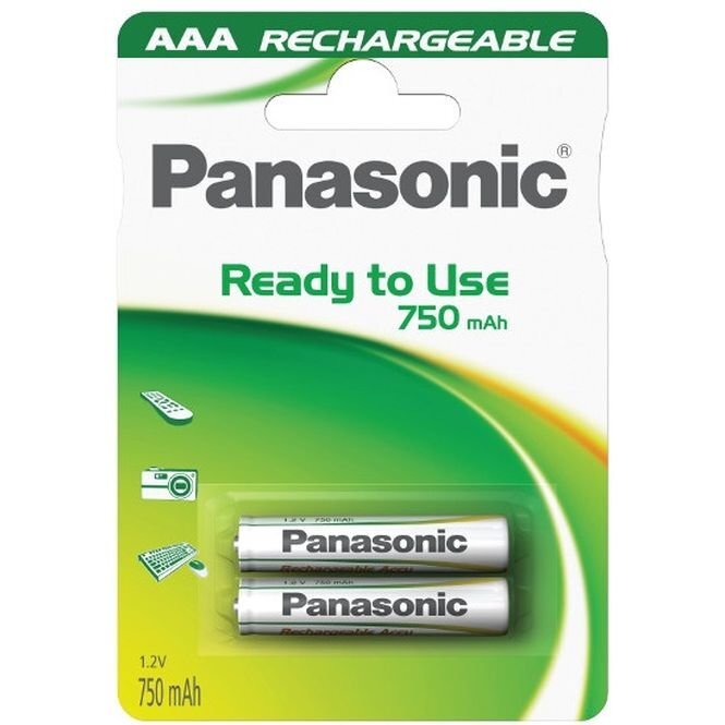 Panasonic NiMH AAA P03-Size S elementai, 2 vnt kaina ir informacija | Elementai | pigu.lt