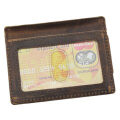 Kortelių dėklas Genuine Leather MC-347DBR kaina ir informacija | Vyriškos piniginės, kortelių dėklai | pigu.lt