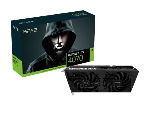 KFA2 GeForce RTX 4070 1-Click OC 2X (47NOM7MD8DDK) kaina ir informacija | Vaizdo plokštės (GPU) | pigu.lt