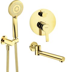 Potinkinis komplektas voniai Deante NAC_Z9QA auksinis kaina ir informacija | Dušo komplektai ir panelės | pigu.lt
