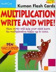 Multiplication Write & Wipe: Kumon Flash Cards CRDS kaina ir informacija | Knygos mažiesiems | pigu.lt