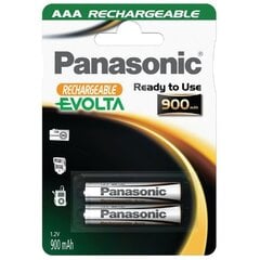 Panasonic Evolta Ni-Mh 900 mAh HR03 elementai , 2 vnt kaina ir informacija | Elementai | pigu.lt