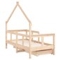 Vaikiškos lovos rėmas vidaXL, 70x140 cm, rudas kaina ir informacija | Vaikiškos lovos | pigu.lt
