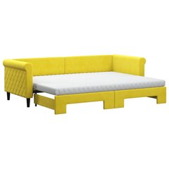 Sofa-lova vidaXL, 80x200 cm, geltona цена и информация | Кровати | pigu.lt