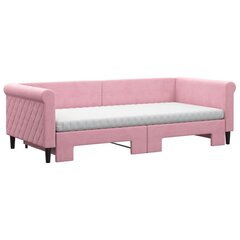 Sofa-lova vidaXL, 90x200 cm, rožinė kaina ir informacija | Lovos | pigu.lt